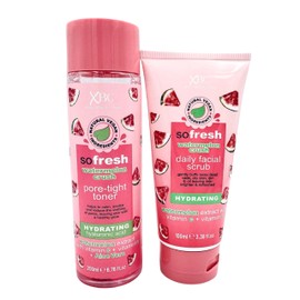 Katsy Style Watermelon Glow Skincare Set: Facial Cleanser & Pore-Tightening Toner for Radiant, Refreshed Skin