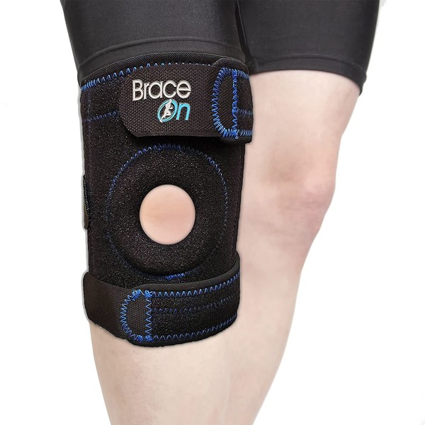 BraceOn Active Sport Knee Brace - Bi-directional Patella Stabilizer for Men and Women, Medium