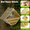 Nalwort Dove Nesting Box, Solid Wood Mourning Dove Nesting Box,