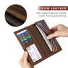 Kattee Men's Vintage Genuine Leather Long Wallet for Checkbook Credit
