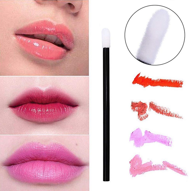 Pimoys Lip Brushes, 200Pcs/Set Disposable Lip Brushes Make Up Brush