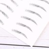 Operitacx 2 Hojas Pegatina para Cejas 6d Negra, Fibra Artificial,