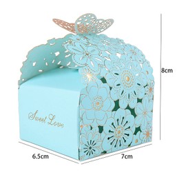 Gift Boxes, Guest Gift, Pack of 50 Candy Gift Boxes, Small Gift Boxes for Filling, Butterfly Gift Box, Flower, Butterfly, Hollow, for Wedding, Birthday, Christmas Parties