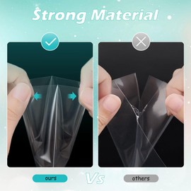 Clear Card Sleeves 300 Pieces Trading Card Sleeves Waterproof Card Sleeves Ultra Clear Card Protection Transparent Card Sleeves for Playing Card Baseball Football Basketball Cards and Mini Photos
