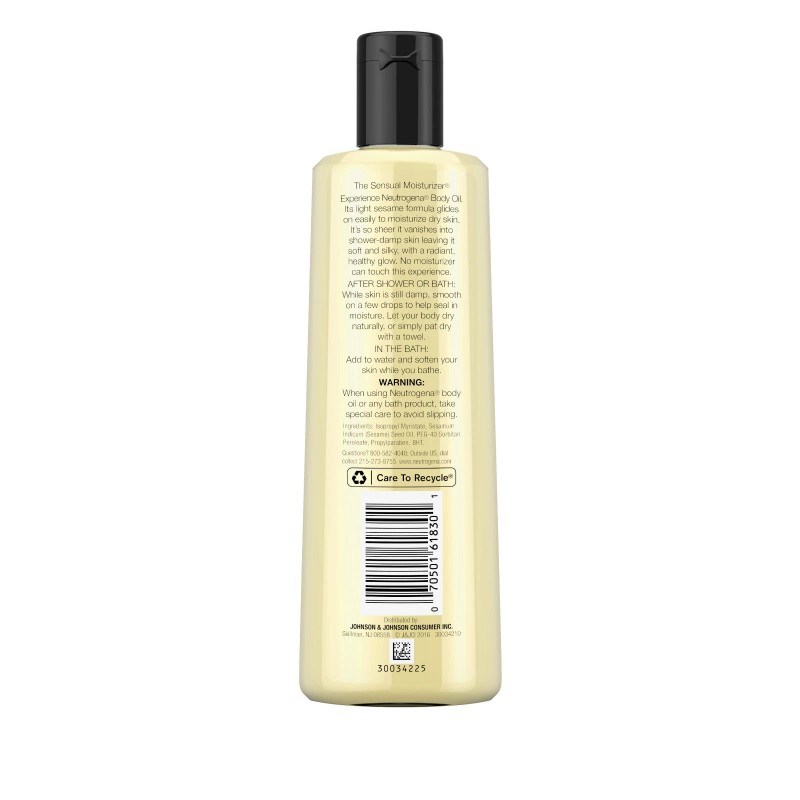 Neutrogena Body Oil, Light Sesame Formula Fragrance Free 8.5 fl