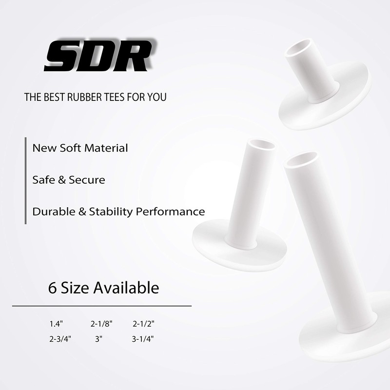 CHAMPKEY Premium Rubber Golf Tees | Excellent Durability and Stability