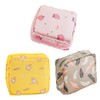Baluue 3pcs Sanitary Napkin Storage Bag Cute Zipper Pouch for