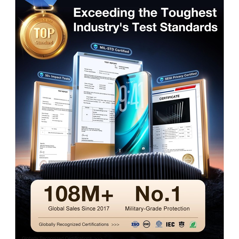 UltraGlass TOP 9H+ Armor for iPhone 16 Pro Max Privacy