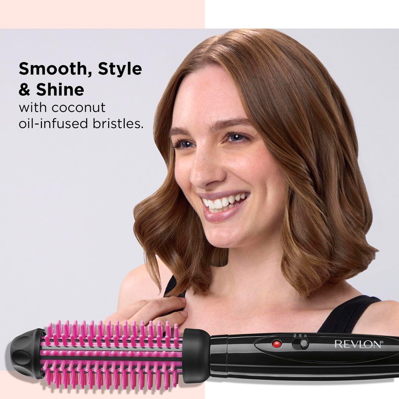REVLON Silicone Bristle Heated Hair Styling Brush | Fast, Long