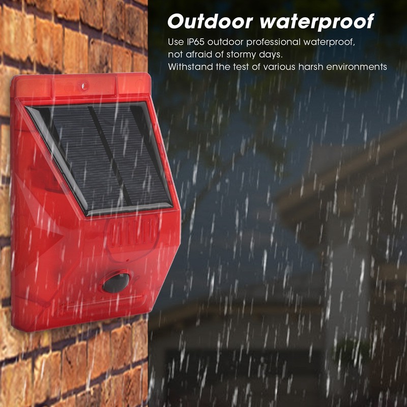 Solar Alarm Solar IP65 Waterproof Solar Alarm Light with Remote
