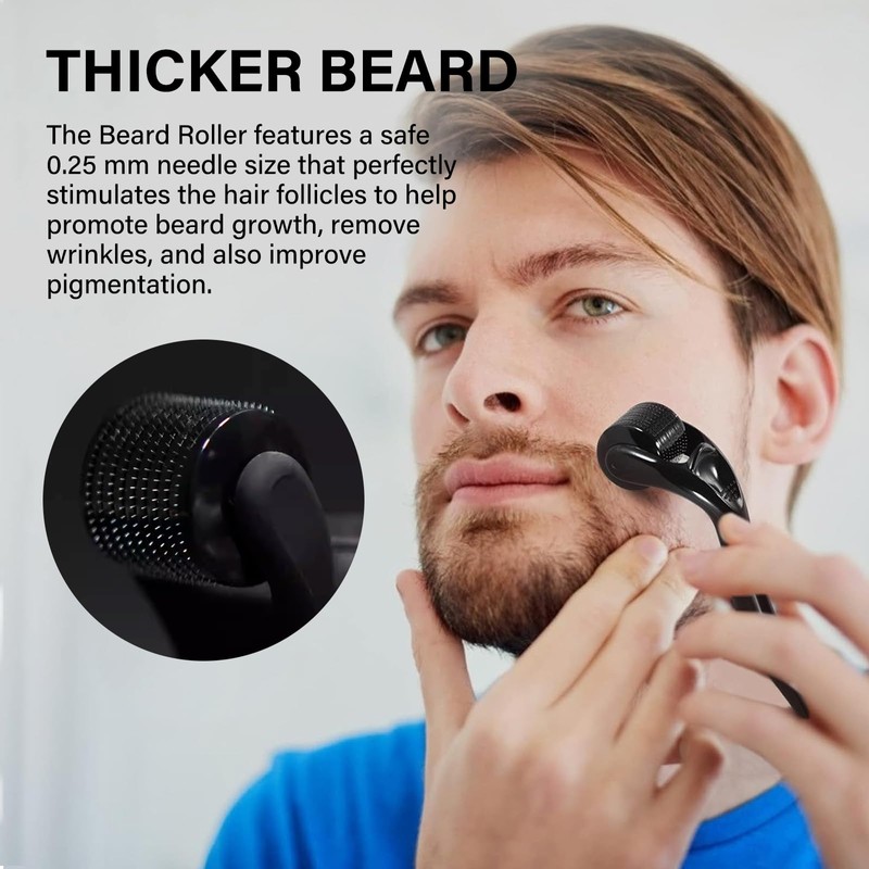 Ninnyi Beard Grooming Care Kit for Men, Beard Oil Roller