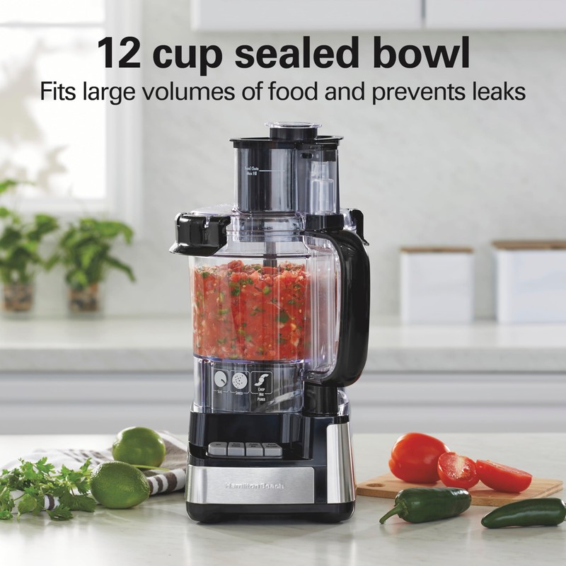 Hamilton Beach Stack & Snap Food Processor and Vegetable Chopper,