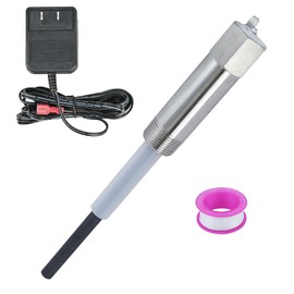 Powered Anode Rod,Water Heater Anode Rod Made of Titanium (10-39 gallon),Powered Anode Rod for Water Heater Can Eliminate Sulfur Smell In Well Water,Anti-Rust & Corrosion,Eliminates Rotten Egg Smell