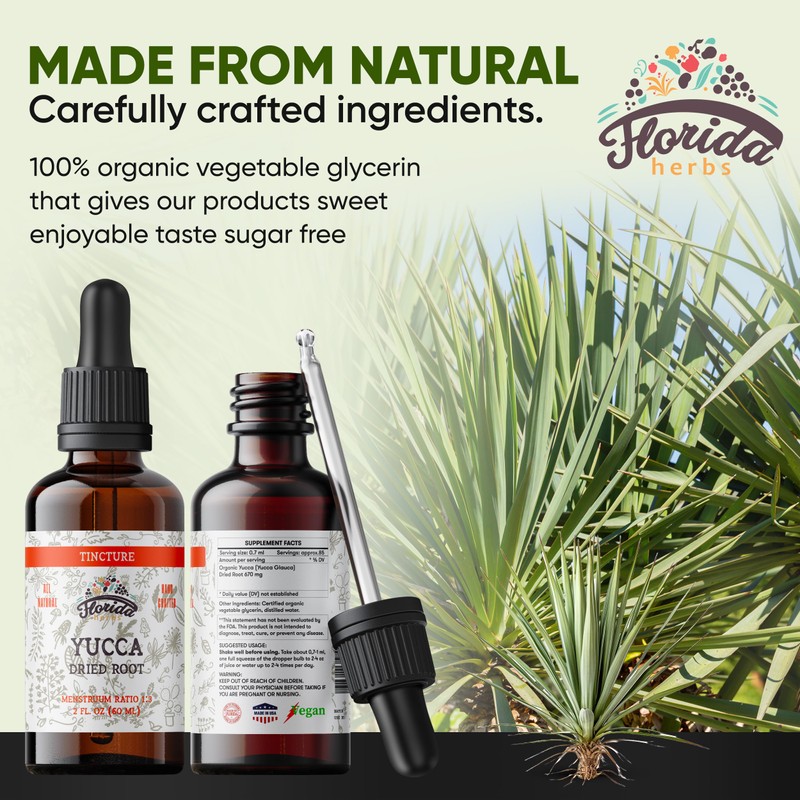 Yucca Tincture, Organic Yucca Extract (Yucca Glauca) Dried Root Herbal