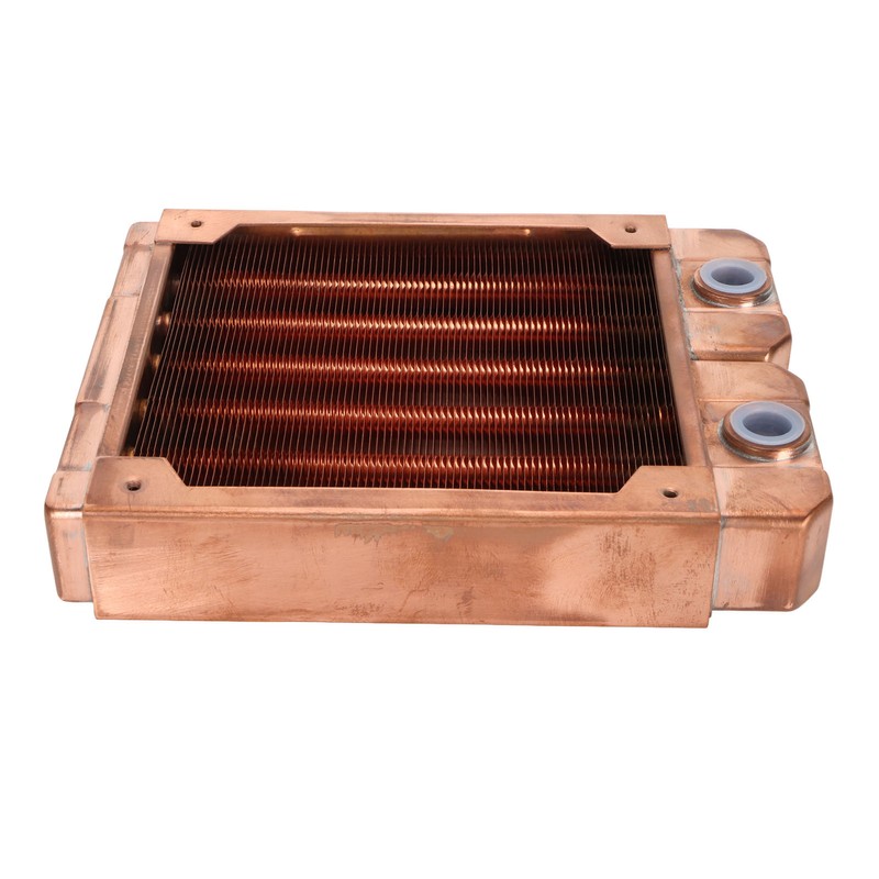 Water Cooling Radiator Red Copper 7mm Round Pipe G1/4 Thread