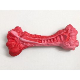 Premium Dental Dog Chew Bone Juguetes masticables para perros para masticadores agresivos con forma de hueso - Small Red Bone
