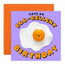Central 23 - Funny Birthday Card for Him - 'Have An Egg-Cellent Birthday' - Dad Birthday Card - Cheeky Birthday Card for Her - Brother Birthday Card - Comes with Fun Stickers