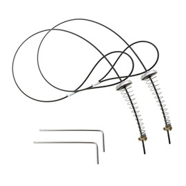 ZZHXSM 2 Sets Black Spring Loaded Adjustable Latch Pull Cord Sliding Gate Opener Suitable for Timber Gate and Timber Fence and Metal Gate