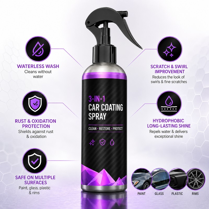 100 mL Car Surface Cleaning Spray for Wheels & Paint