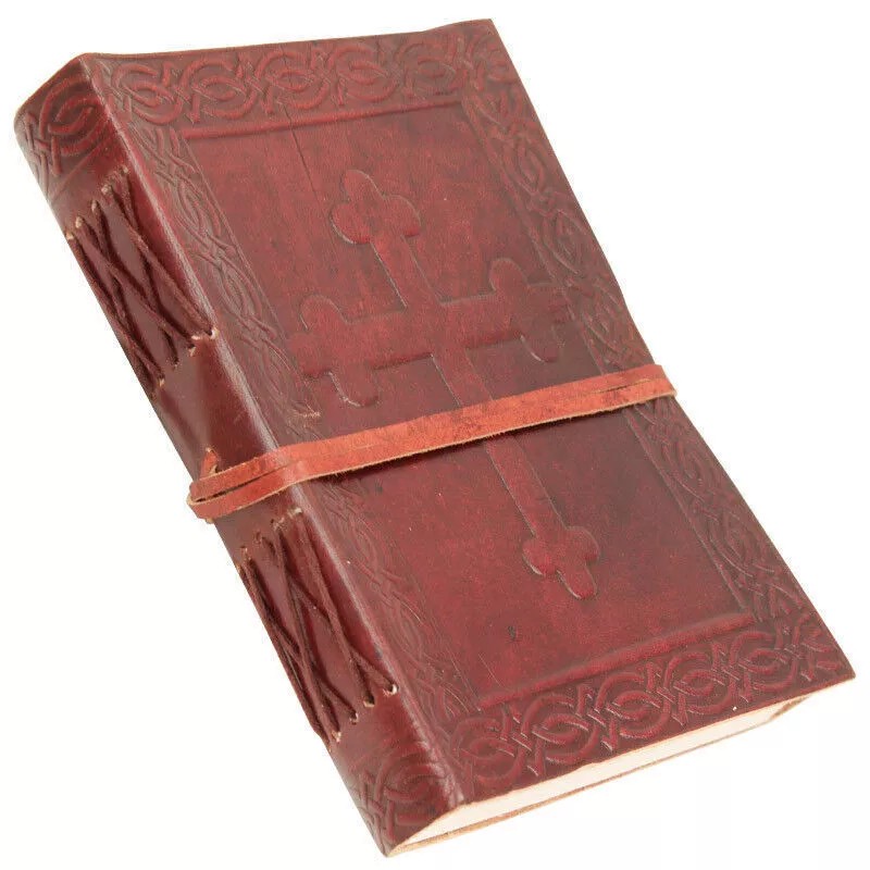 Armory Replicas Celtic Cross Handmade Leather Writing Journal - Embossed
