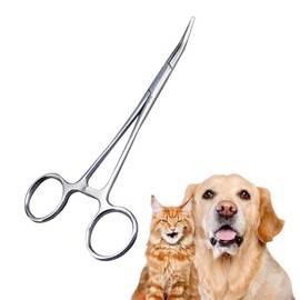 Pet Ear Hair Tweezers, Pet Hair Removal Pliers, Stainless Steel Pet Pliers, Veterinary Pliers, Hemostatic Tweezers for Pets, for Cats, Dogs, Rabbits