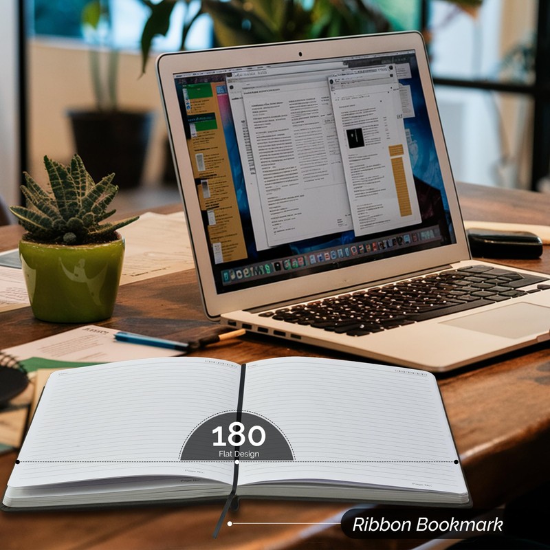 Nextnoid Hardcover Lined Notebook Journal - 120 GSM Thick Paper,