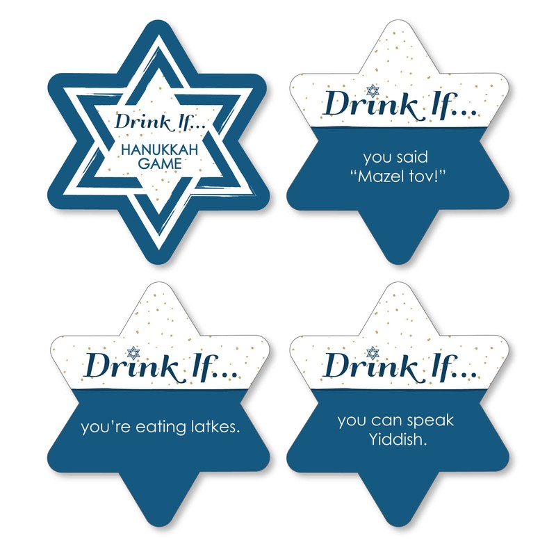 Big Dot of Happiness Drink If Game - Happy Hanukkah