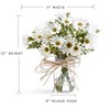 PETALS - Farmhouse Daisies Silk Flower Arrangement in Glass Mason