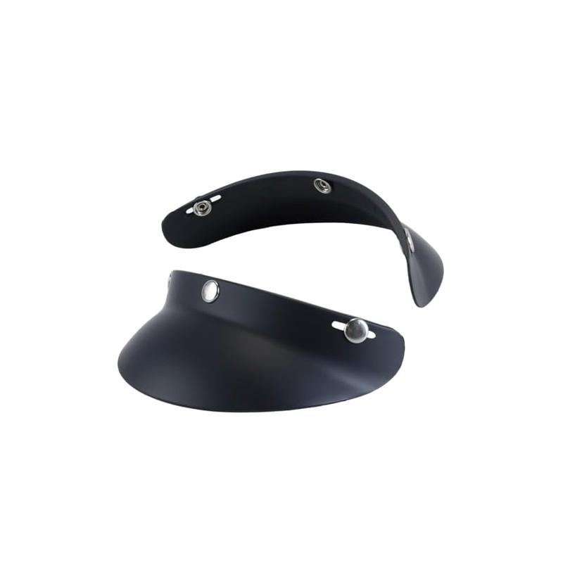 Removable Helmet Visor, Universal Black Visor with 3 Snaps, Open