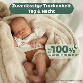 Naty BioEmbrace Baby Nappies for Newborns | Certified Skin Friendly | Up to 100% Leak Protection | Plant-Based & Soft Premium Comfort | Chlorine-Free | Size 1 (2-5 kg), Pack of 25