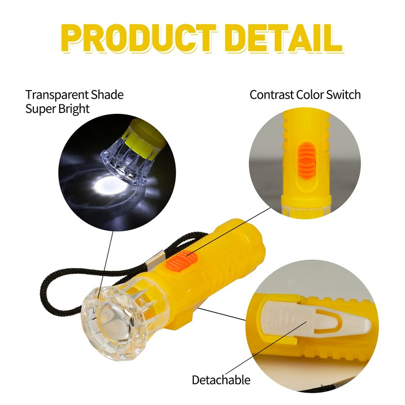 PROLOSO Mini Toy Flashlights with Lanyard LED Pocket Flashlight Toy