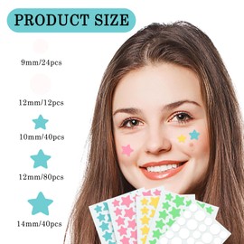 196 Stück Pimple Patches,5 Farbe Akne Pickel Patch,Wasserdicht Pickel Pflaster,Atmungsaktiv Pickel Patch,Miracle Overnight Spot Cover,Tag & Nacht Akne pflaster,Alle Hauttypen Pickelpflaster