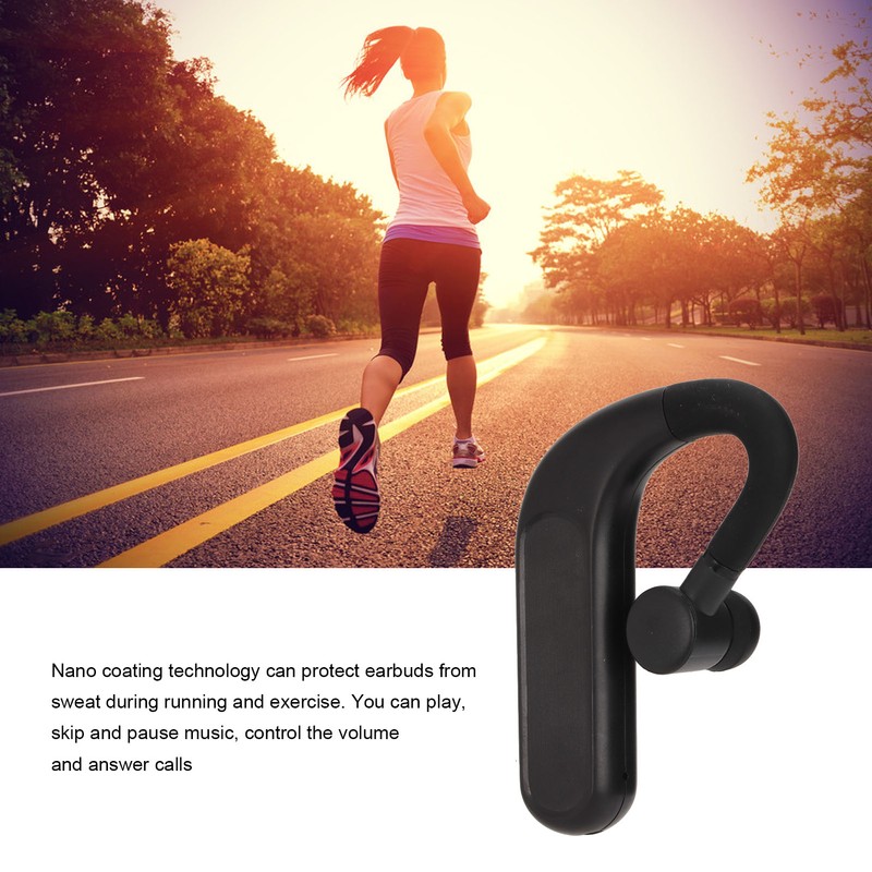 Bluetooth Ear Mounted Earphone Single Ear Earbud Wireless Earphone for