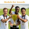 Gweichunon 12 Pcs Soccer Medals with Ribbons Medals for Awards