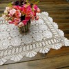 Lelefly Cotton Handmade Crochet lace Table Runners Rectangular Tablecloth Doilies