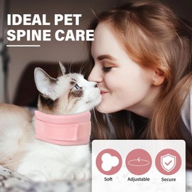 Dog Neck Brace Elizabethan Collar for Pet After Surgery Recovery Adjustable Breathable Neck Cervical Cone for Small Medium Dogs Puppies Kittens with Spinal IVDD Issues (Pink, puppies)