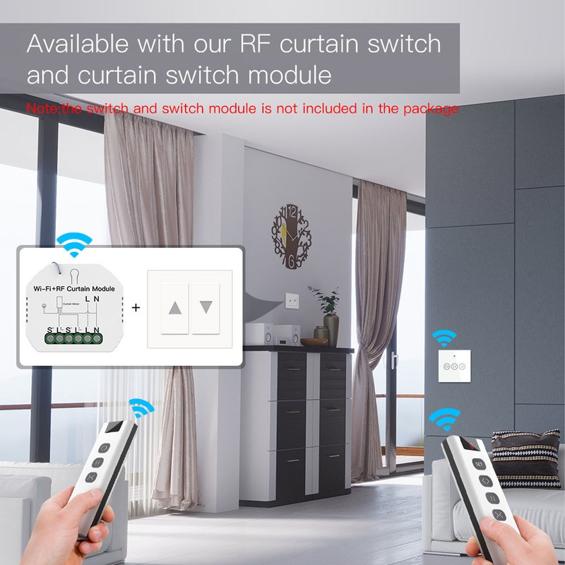 Curtain Remote Control Switch Intelligent Automatic Opener Closer 9 Channel