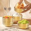 Roucerlin 4Pcs 13.5 Oz 304 Stainless Steel Small Gold Bowls,