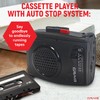 Craig Stereo Cassette Player/Recorder with Earphones: Portable AM/FM Radio &