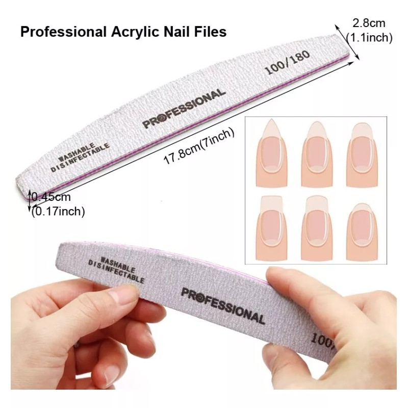 productos comerciales mx Juego De Limas Manicura Profesional 8 Piezas