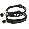Black Cat Collars with Bell,2-Pack Basic & Reflective Boy Puppy