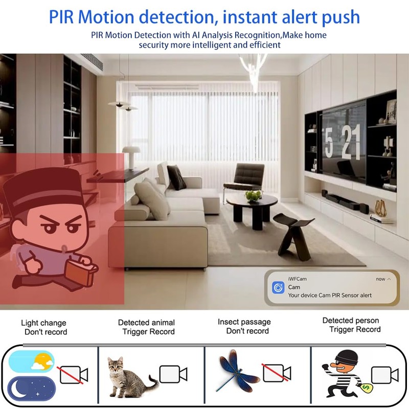 PNZEO W9 Pro Smart Wireless Camera, IPX6 Waterproof 4K HD,