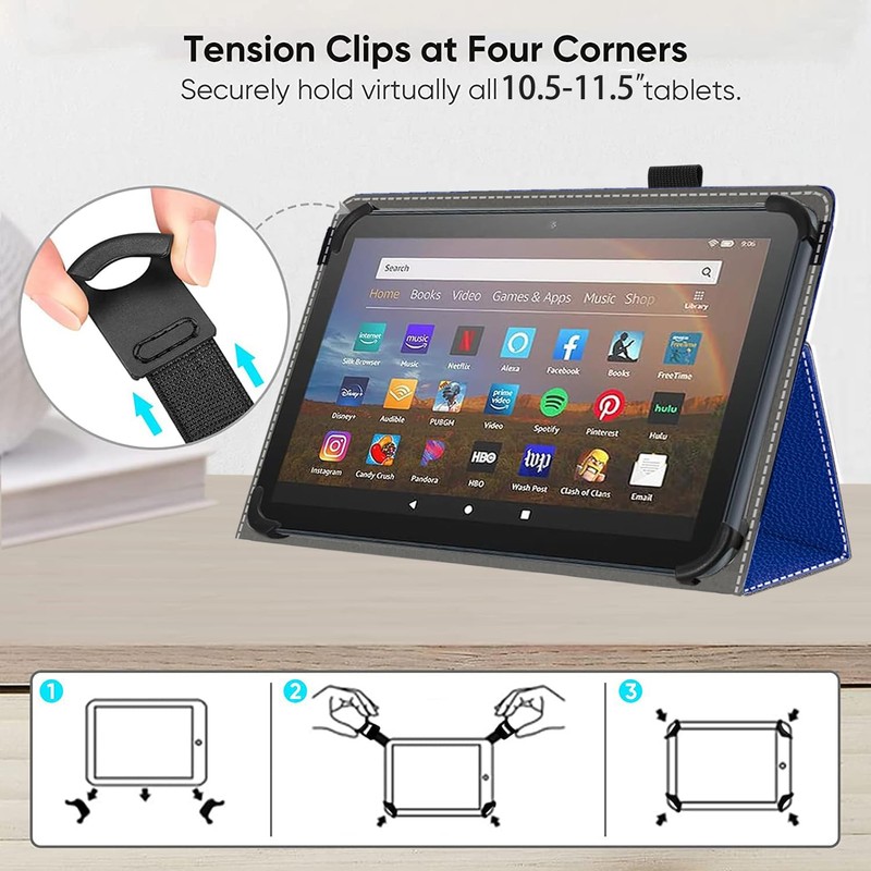 Pudiceva 11 11.5 Inch Android Tablet Case,Slim Folding Stand Cover