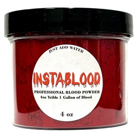 InstaBlood Fake Blood Powder 3 oz - Ultra Concentrated for Special FX Makeup - Just Add Water - 3 oz Yields 1 Gallon of Fake Blood