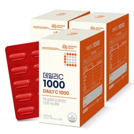 Daesang Wellife 데일리C 1000 (1,000 mgX100정),3통 Daily C 1000 (1,000 mg x 100 tablets), 3 bottles