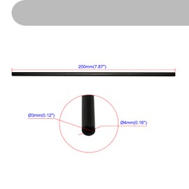 Aopin Carbon Fiber Tube Pultrusion 4mm(OD) x 3mm(ID) for Quadcopter, DIY Project, Hollow Matte Pole, Length 200mm,4pcs