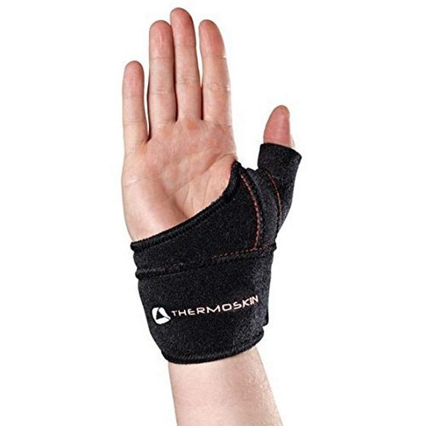 Thermoskin Thumb CMC Right Wrist Wrap, Black, Large and X-Large