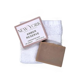 New York Soap Company Natural Bar Soap for Women & Men – pure luxury moisturizing Amber Reserve bath soaps for hand, face, & body, beautiful bars handmade with shea butter, glycerin, & coconut oil