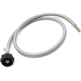 1/4'' Male NPT RV Propane Pigtail Hose for Travel Trailer, 3 FT LP Gas Hose Stainless Steel Braided Tank Pigtail Connector Propane Hoses with QCC1 & Type1 for Outdoor Grills and Camping BBQ ect