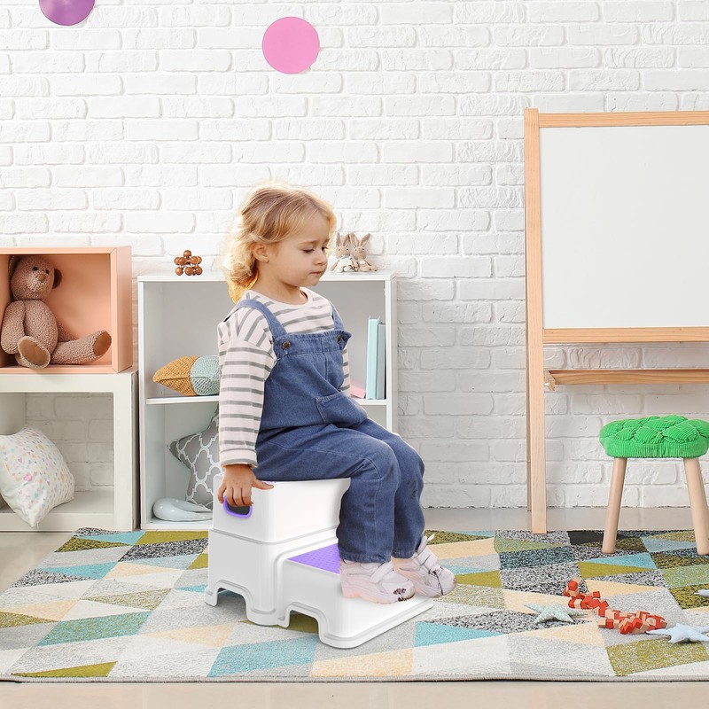 Victostar Toddler Step Stool,2 Kids Step Stool for Bathroom Sink,Baby